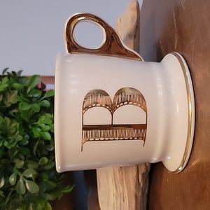 Anthropologie Classic monogram 'B' mug Shaving cream style